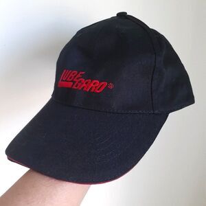 Lubegard Embroidred Red Text Black Lightweight Unisex Outdoor Hat One Size